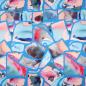 Preview: Cotton Satin - Nerida Hansen - Resonate Neon Blue - Digitaldruck